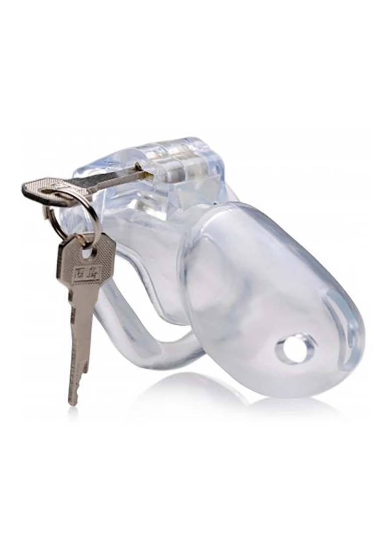 Clear Captor - Chastity Cage with Keys - Small
