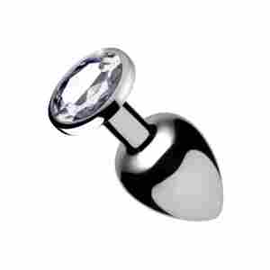 Clear Gem Anal Plug Small - Clear