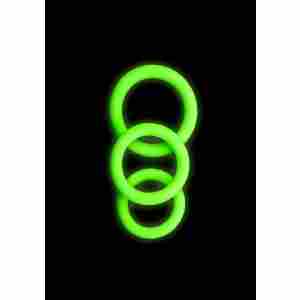 Cockring Set - Glow in the Dark - 3 Pieces