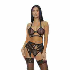Come See Me - Mesh Lingerie Set - S