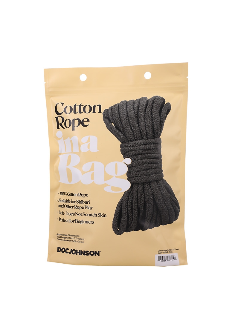 Cotton Rope - 32 ft - Black