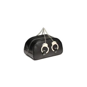 Cuffed Travel Bag with Handcuff Handles - Black