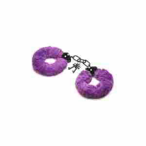 Cuffed in Fur - Furry Handcuffs - Purple
