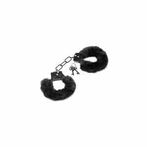Cuffed in Fur Hairy Handcuffs