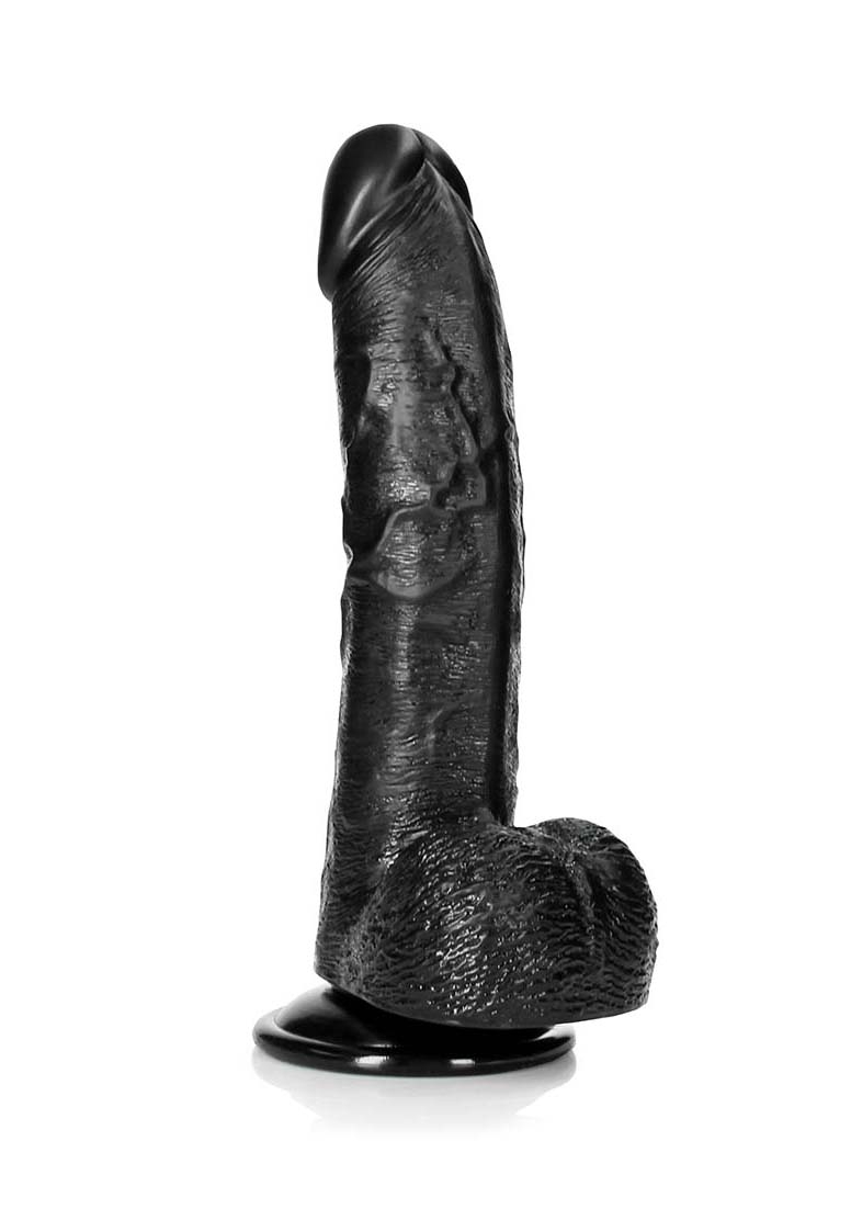 Curved Realistic Dildo with Balls and Suction Cup - 8" / 20
