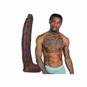Damion Dayski - Realistic ULTRASKYN Dildo - 12" / 30 cm - Chocolate