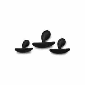 Dark Droplets - 3 Piece Curved Anal Trainer Set - Black