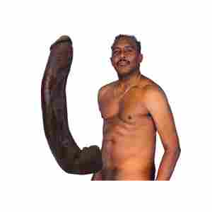 Dredd - Realistic ULTRASKYN Dildo - 13.5" / 34 cm - Chocolate