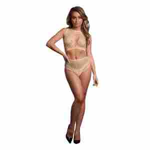 Duo Net Key-Hole Bra Set - One Size