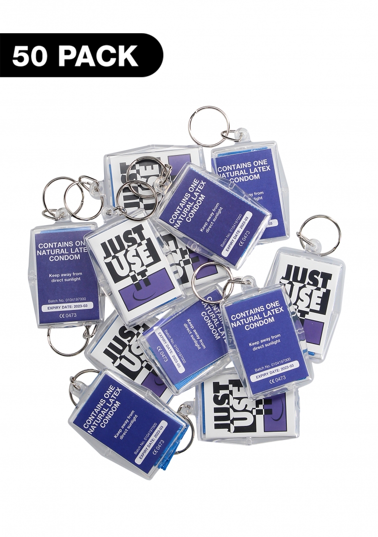 EXS Key Rings 'Just Use It' - Condoms - 50 Pieces