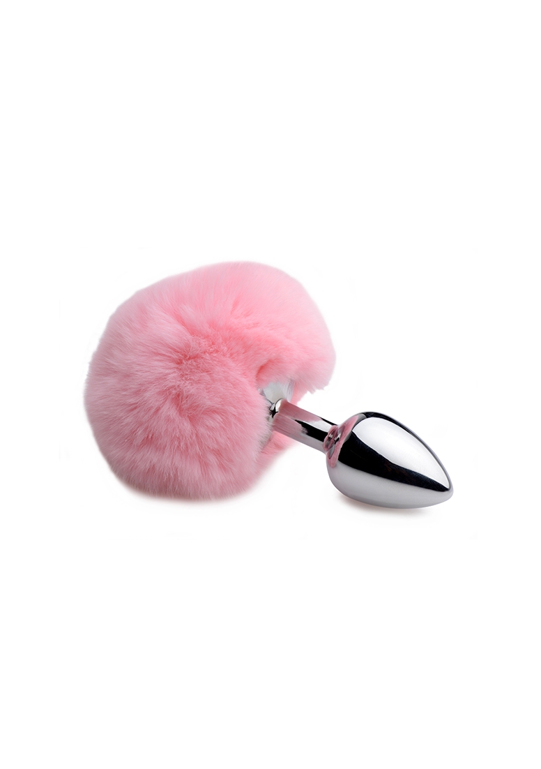 Fluffy Bunny Tail - Anal Plug - Pink
