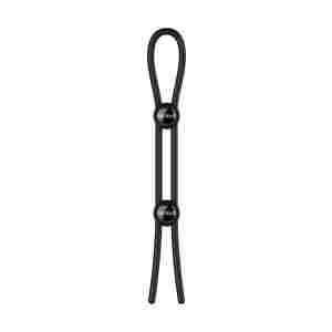 Forge - Double Adjustable Lasso Silicone Cock Ring - Black