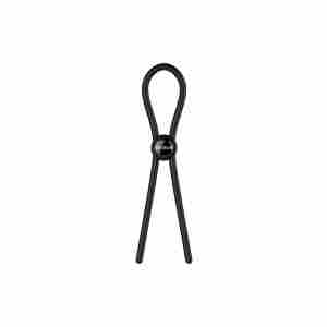 Forge - Single Adjustable Lasso Silicone Cock Ring - Black