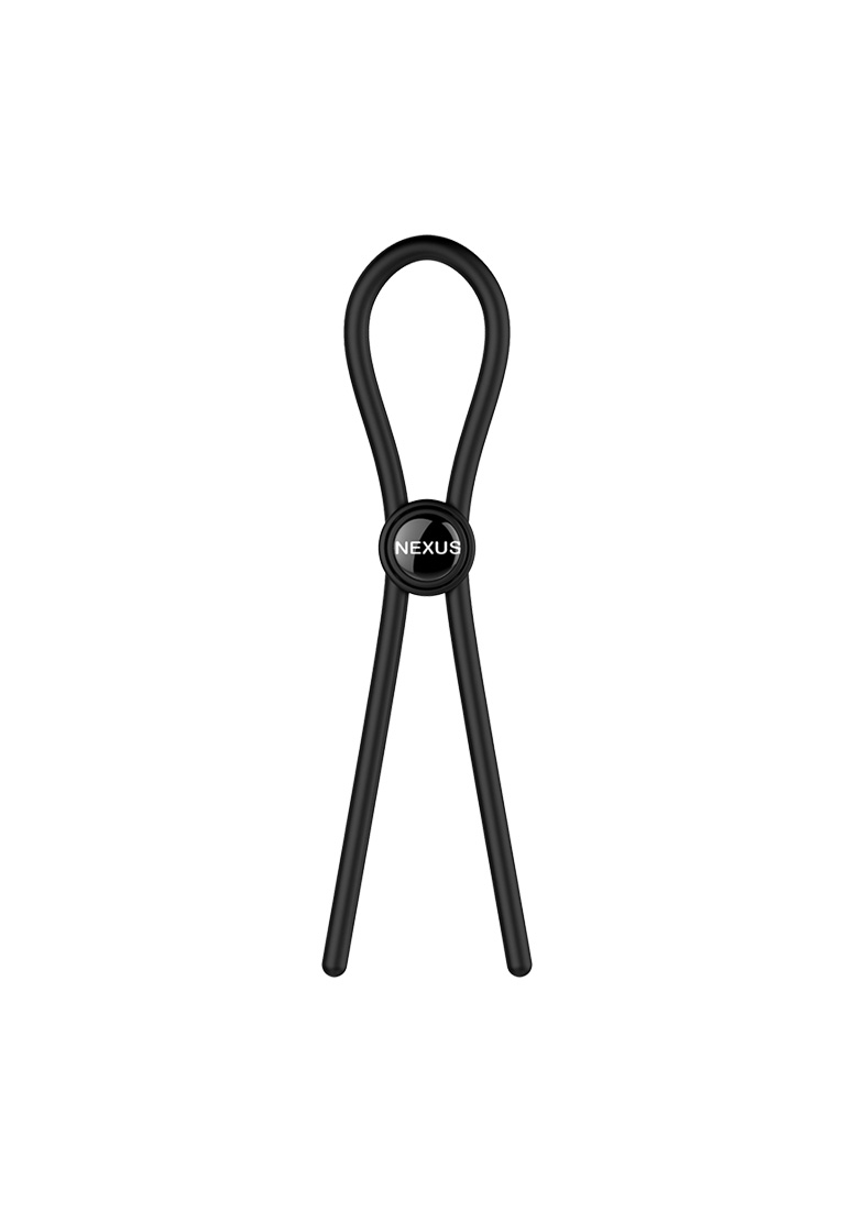Forge - Single Adjustable Lasso Silicone Cock Ring - Black