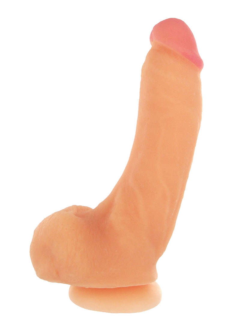 Girthy George Dildo with Suction Cup - 9 inch - Flesh