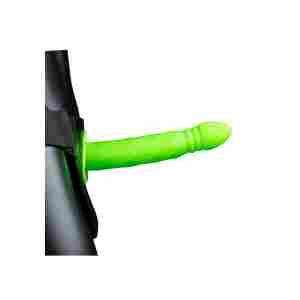 Glow in the Dark Twisted Hollow Strap-On - 8" / 20 cm