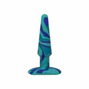 Groovy - Silicone Anal Plug - 5" / 12 cm - Ocean