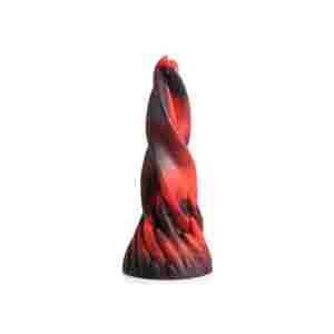 Hell Kiss Twisted Tongues Silicone Dildo - Red