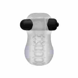 Helping Head Pro - Vibrating Masturbator Sleeve - Frost