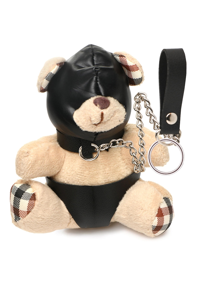 Hooded Teddy Bear Keychain - Tan