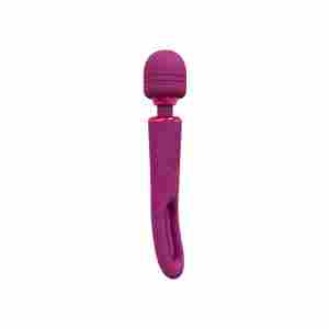 Kiku - Rechargeable Double Ended Wand with Innovative G-Spot Flapping Stimulator - Pink