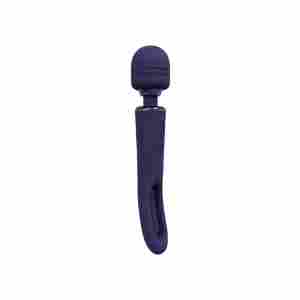 Kiku - Rechargeable Double Ended Wand with Innovative G-Spot Flapping Stimulator - Purple
