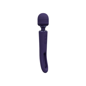 Kiku - Rechargeable Double Ended Wand with Innovative G-Spot Flapping Stimulator - Purple