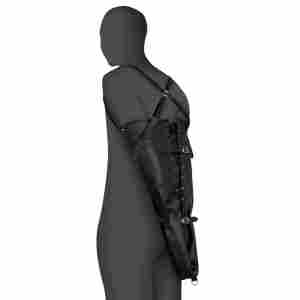 Lace-up Full Sleeve Arm Restraint - Black