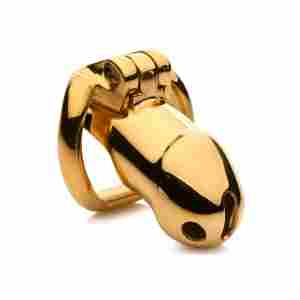 Midas Locking Chastity Cage - 18K Gold-Plated - Gold