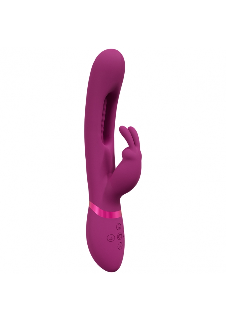 Mika - Rechargeable Triple Motor - Vibrating Rabbit With Innovative G-Spot Flapping Stimulator - Pin