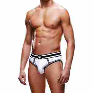 Open Brief - S - White/Black