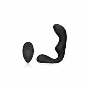 Pointed Vibrating Prostate Massager with Remote Control - Black