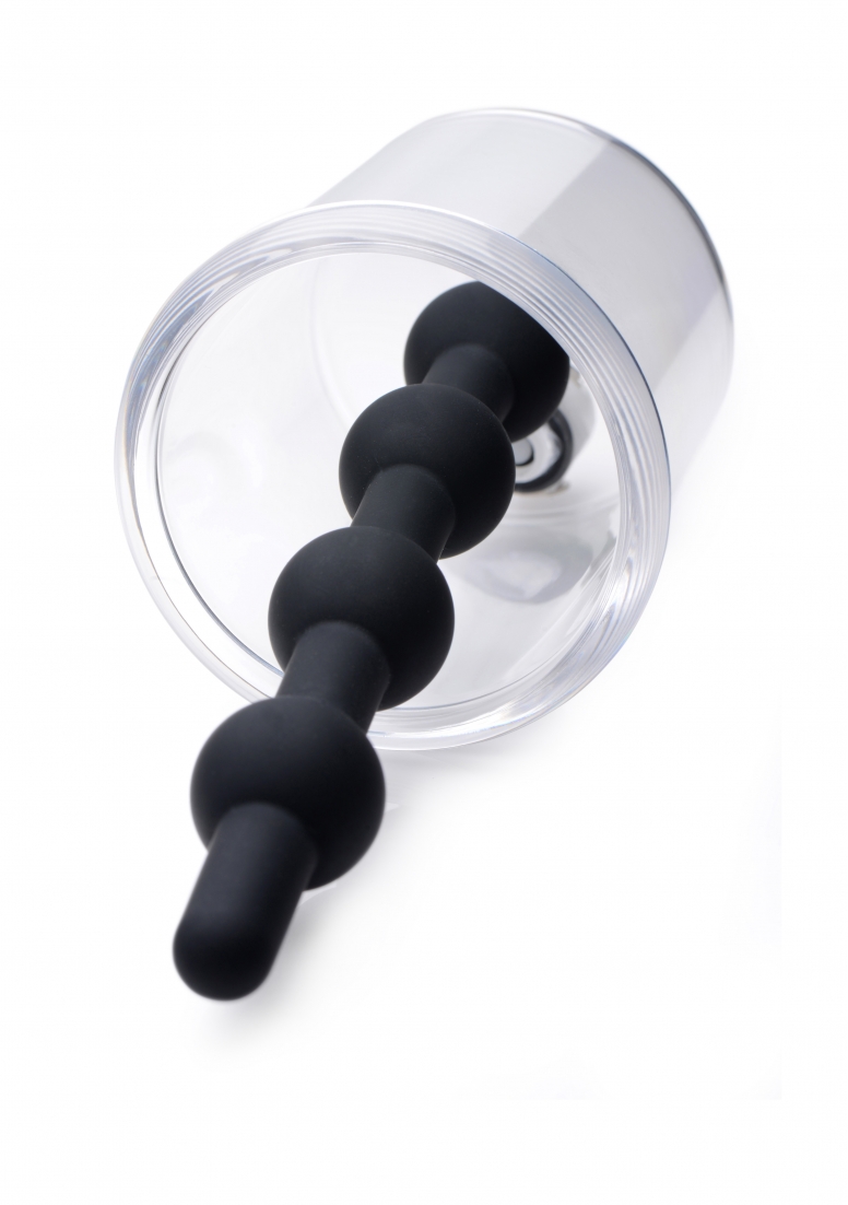 Rosebud Cylinder Anal Pump with Silicone Anal Beads