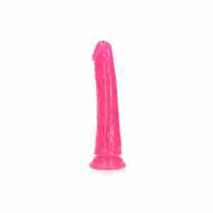 Slim Realistic Dildo with Suction Cup - Glow in the Dark - 6'' / 15