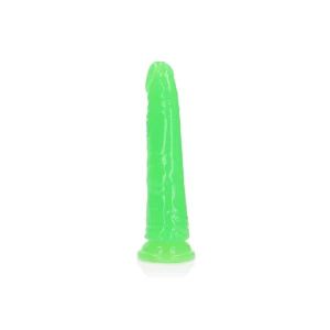 Slim Realistic Dildo with Suction Cup - Glow in the Dark - 6'' / 15