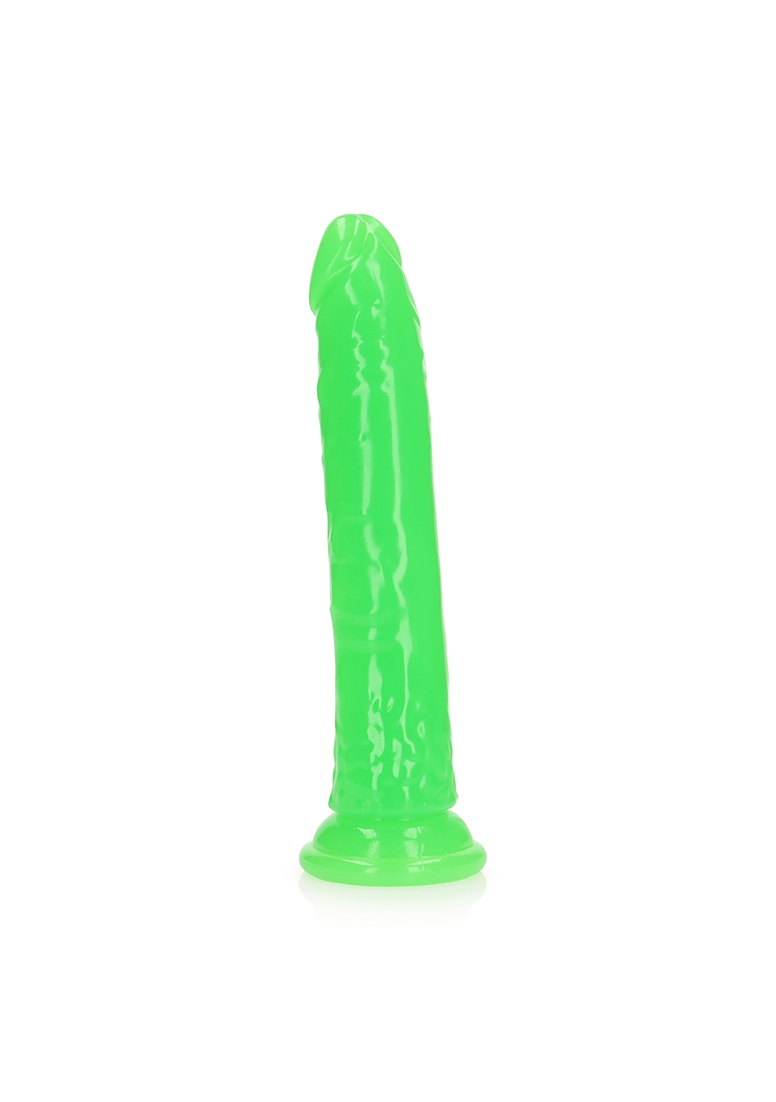 Slim Realistic Dildo with Suction Cup - Glow in the Dark - 9'' / 22