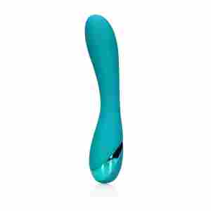 Smooth Silicone G-Spot Vibrator - Teal Blue