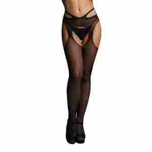 Suspender Pantyhose with Strappy Waist - One Size