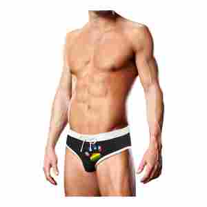 Swim Brief - Black Oversized Paw