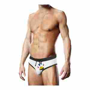 Swim Brief White Oversized Paw
