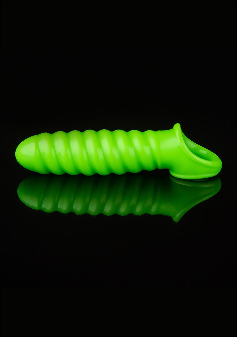Swirl Stretchable Penis Sheath - Glow in the Dark