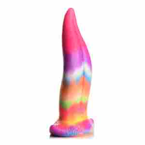 Unicorn Tongue - Glow in the Dark - Silicone Dildo - Rainbow