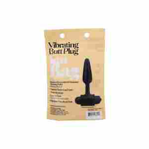 Vibrating Butt Plug - 3" / 8 cm - Black