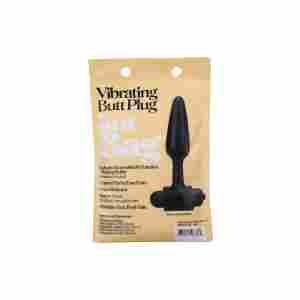 Vibrating Butt Plug - 4" / 10 cm - Black