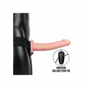 Vibrating Hollow Strap-On without Balls - 10" / 24