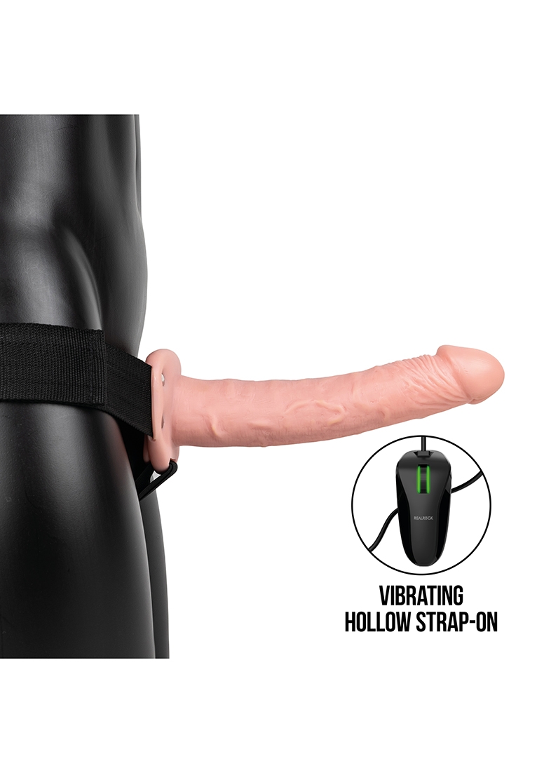 Vibrating Hollow Strap-On without Balls - 10" / 24
