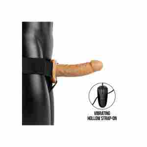 Vibrating Hollow Strap-On without Balls - 6" / 15