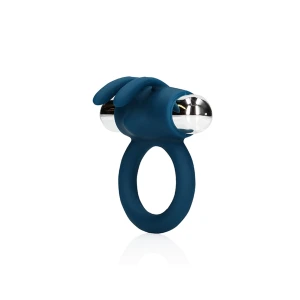 Vibrating Rabbit Cock Ring - Baltic Blue
