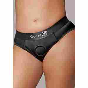 Vibrating Strap-on High-cut Brief - XL/XXL