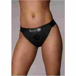 Vibrating Strap-on Panty Harness with Open Back - M/L